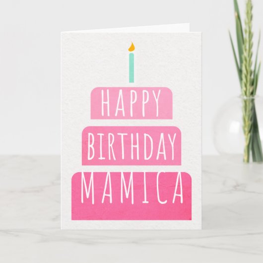 Birthday Kaart voor Mamica (Voorkant)