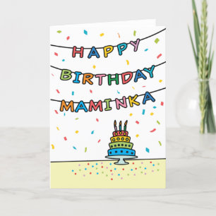 Birthday Kaart voor Maminka
