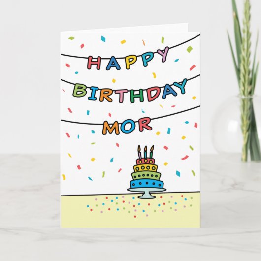 Birthday Kaart voor Mor (Voorkant)
