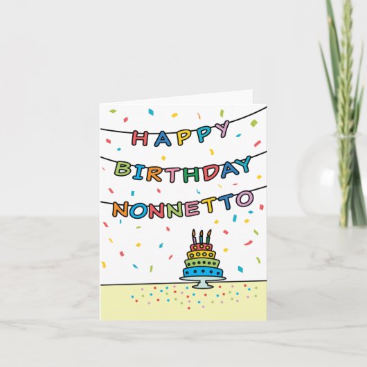 Birthday Kaart voor Nonnetto (Voorkant)