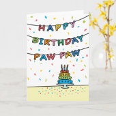 Birthday Kaart voor Paw Paw (Gele Bloem)