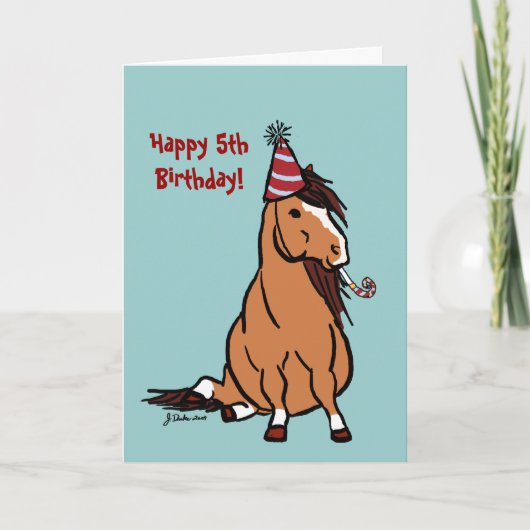 Birthday-kaart voor Pony Kaart (Voorkant)