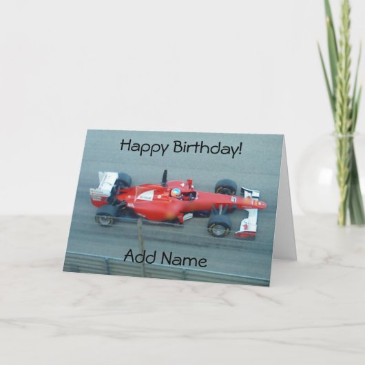 Birthday-kaart voor Red Racing Kaart (Voorkant)