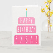 Birthday Kaart voor Saba (Gele Bloem)