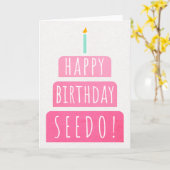 Birthday Kaart voor Seedo (Gele Bloem)