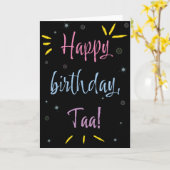 Birthday Kaart voor Taa (Gele Bloem)