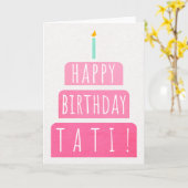 Birthday Kaart voor Tati (Gele Bloem)
