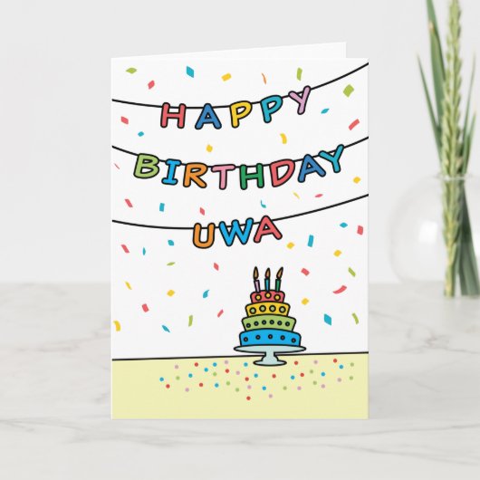 Birthday Kaart voor Uwa (Voorkant)