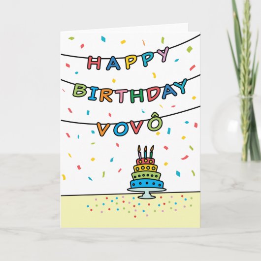Birthday Kaart voor Vovô (Voorkant)