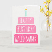 Birthday Kaart voor Walid Sahab (Gele Bloem)