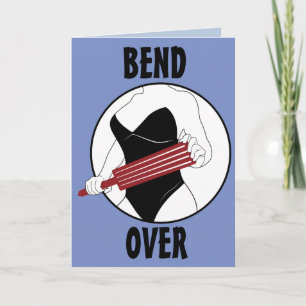 BIRTHDAY KAART (VROUW MET PADDLE) FUNNY PADDLEN