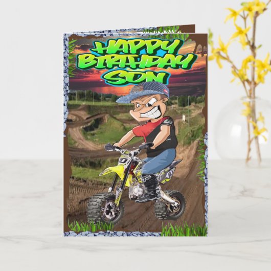 Birthday-kaartzoon Kaart (Gele Bloem)