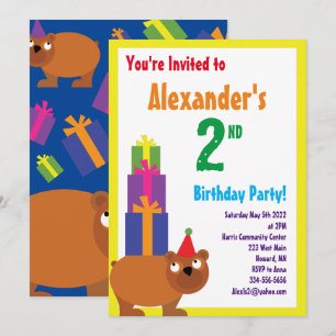 Birthday-Kind bij beer Kaart