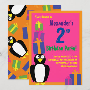 Birthday Kind bij Penguin Animal Kaart