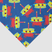 Birthday Kind Cute Crab Beach Tissuepapier (Detail)