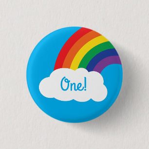 Birthday Kind regenboogschoen Ronde Button 3,2 Cm