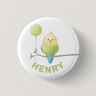 Birthday-Kind van Budgie Birthday Button