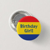 Birthday-Kind voor primaire kleuren Ronde Button 3,2 Cm (Voorkant /achterkant)