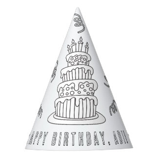 Birthday kinderen - Kleur uw eigen Pet Feesthoedjes
