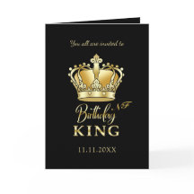 Birthday King Gold Crown Royal Monogram Luxe