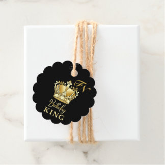 Birthday King Gold Crown Royal Monogram Luxury Bedankjes Labels