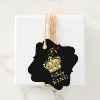 Birthday King Gold Crown Royal Monogram Luxury Bedankjes Labels