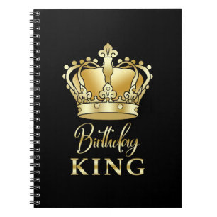 Birthday King Gold Crown Royal Queen Luxury Notitieboek