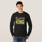 Birthday King Gold Crown T-shirt (Voorkant volledig)
