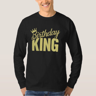 Birthday King Gold Crown T-shirt