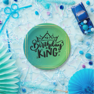 Birthday King Paper Borden Papieren Bordje
