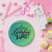 Birthday King Paper Borden Papieren Bordje (Feest)