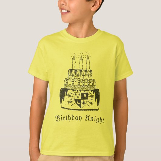 Birthday Knight medieval kinder t-shirt (Voorkant)