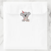 Birthday Koala For Kids A Birthday Square Sticker (Tas)