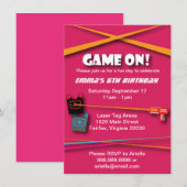 Birthday Label van roze meisjes Kaart (Voorkant / Achterkant)