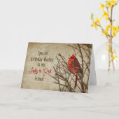 BIRTHDAY - LADY IN RED - CARDINAL/TEXTURES KAART (Gele Bloem)