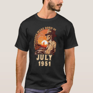 Birthday Legends werd geboren in juli 1951 72th Vi T-shirt