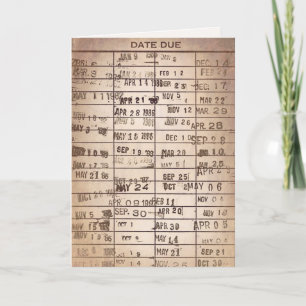 Birthday  Library Card Kaart