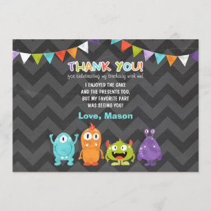 Birthday Little Monster Bedankt creditcard