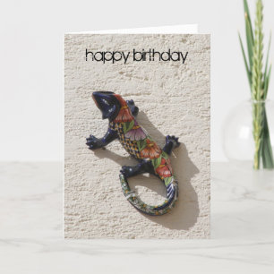 birthday lizard kaart