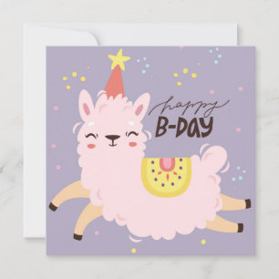 Birthday Llama Feestdagenkaart