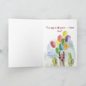 Birthday Llama Kaart (Binnen)