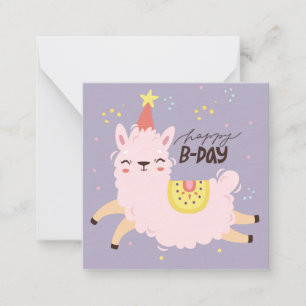 Birthday Llama Notitiekaartje