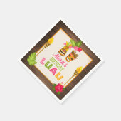 Birthday Luau Paper Napkins Servet (Hoek)