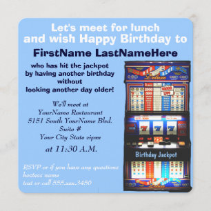 Birthday Luncheon Slot Machine Jackpot Kaart