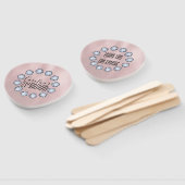 Birthday Luxury Roos Glass Texture Handwaaier (Niet-gemonteerd)