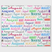 Birthday maand augustus cadeaupapier (Vlak)