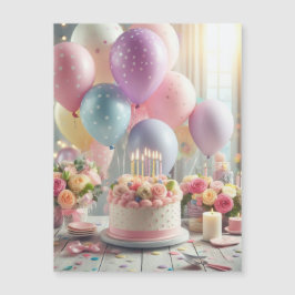 Birthday Magnetische Uitnodiging
