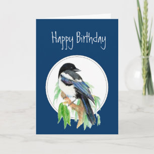 Birthday Magpie, Vogel, Natuur, Wilde dieren Kaart