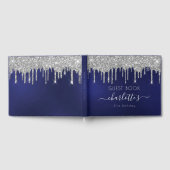 Birthday marvy blue Silglitter-monogram Gastenboek (Volledig)