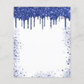 Birthday marvy blue white budget uitnodiging flyer (Achterkant)